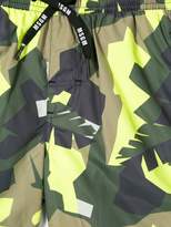 Thumbnail for your product : MSGM Kids drawstring camouflage shorts