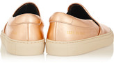 Thumbnail for your product : Common Projects Metallic leather slip-on sneakers