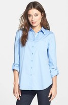 Thumbnail for your product : Lafayette 148 New York Roll Tab Sleeve Blouse (Regular & Petite)
