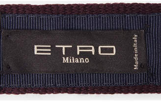 Etro Reversible Jacquard-Knit Wool Tie