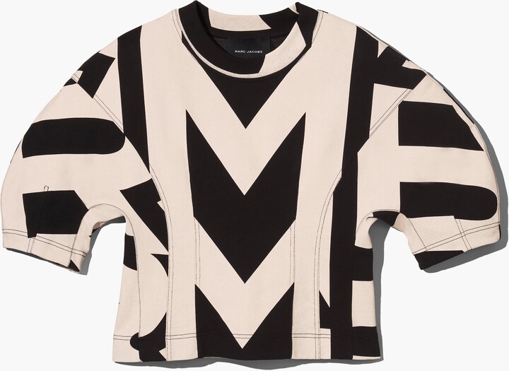Marc Jacobs The Monogram Big T-Shirt in Black/Ivory