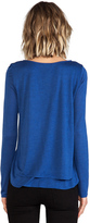 Thumbnail for your product : Heather Long Sleeve Twist Front Top