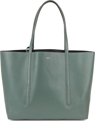 HUGO BOSS Womens Taylor Shopper-U Nappa-leather reversible shopper bag with  branded pouch - ShopStyle