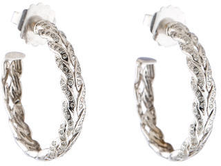 John Hardy Diamond Chain Hoop Earrings