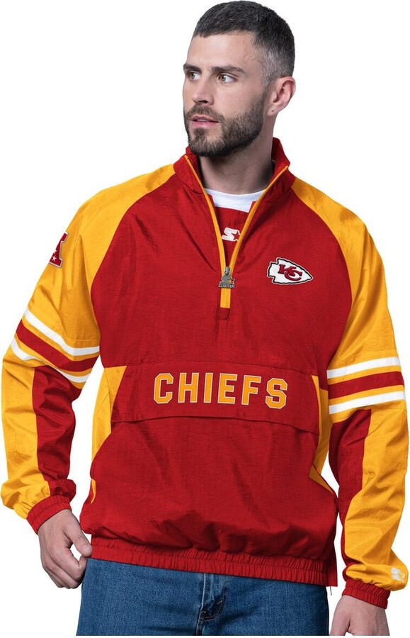 Starter Men's Red Kansas City Chiefs Prospect Half-Zip Pullover Sweatshirt