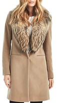 Thumbnail for your product : SAM. Crosby Wool Coat with Fur Trim