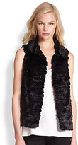 Thumbnail for your product : Milly Kira Sequin Faux Fur Vest