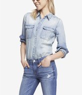 Thumbnail for your product : Express Fitted Denim Shirt