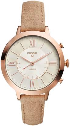 Fossil Q Jacqueline Leather Strap Hybrid Smart Watch, 36mm
