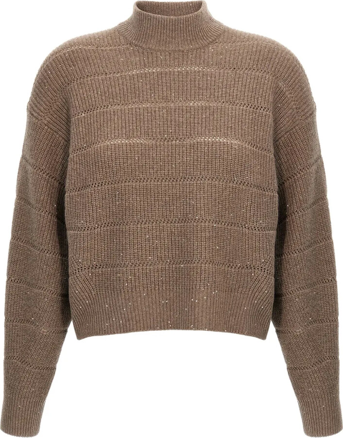Brunello Cucinelli Sequin-Embellished Sweater