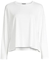 Thumbnail for your product : Eileen Fisher Crewneck Crop Box Top