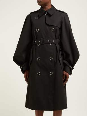 Burberry Double-breasted Cotton-gabardine Trench Coat - Womens - Black