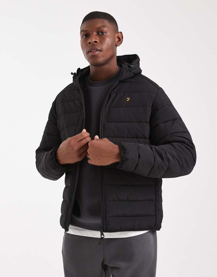 Farah kennedy padded jacket in black