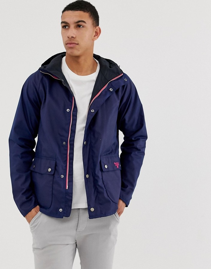 barbour hood blue