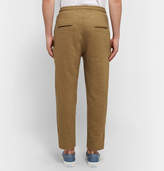 Thumbnail for your product : The Lost Explorer Boiled Wool And Cotton-Blend Drawstring Trousers