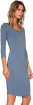 Thumbnail for your product : Monrow Heavy Stretch Cotton 3/4 Sleeve Dress