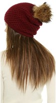 Thumbnail for your product : Inverni Slouchy Fur Pom Pom Hat