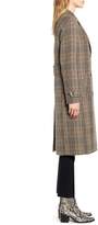 Thumbnail for your product : Kenneth Cole New York Plaid Wool Blend Coat with Removable Faux Fur Collar
