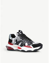 Thumbnail for your product : Valentino Bounce camouflage-print mesh trainers