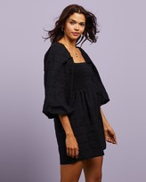 Thumbnail for your product : Dazie - Women's Black Mini Dresses - Averi Puff Sleeve Mini Dress - Size 6 at The Iconic