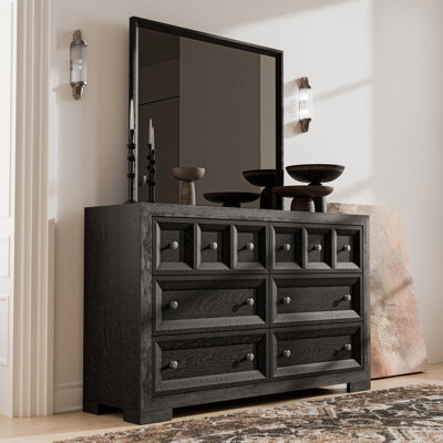 Red Barrel Studio Schell 6-Drawer Dresser With Mirror