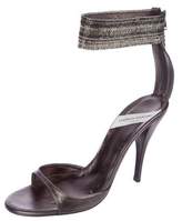 Thumbnail for your product : Charles Jourdan Beaded Metallic Sandals