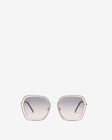 Thumbnail for your product : Express Clear Frame Hexagon Sunglasses