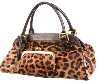 Dolce & Gabbana Ponyhair & Leather Handle Bag