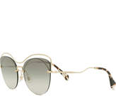Thumbnail for your product : Miu Miu Eyewear embellished oversized sunglasses