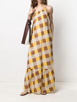Thumbnail for your product : Semi-Couture Checked Maxi Dress