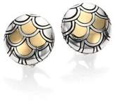 Thumbnail for your product : John Hardy Naga 18K Yellow Gold & Sterling Silver Button Earrings