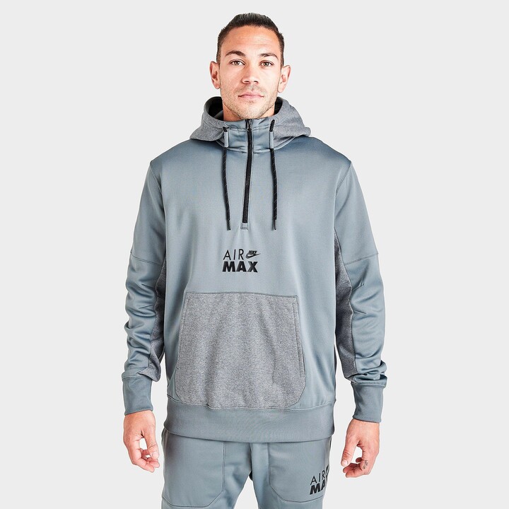 Nike Men's Sportswear Air Max Logo Half-Zip Fleece Hoodie - ShopStyle