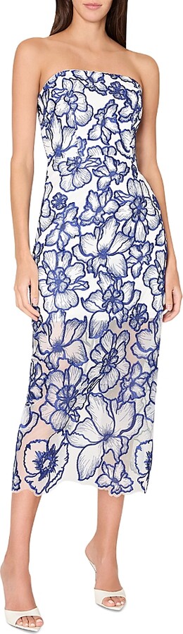Milly Kait Floral Garden Embroidery Dress