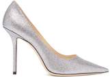 Thumbnail for your product : Jimmy Choo Love 100 Glittered Leather Pumps - Womens - Silver Multi