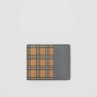 Burberry Small Scale Check and Leather Bifold Wallet
