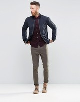 Thumbnail for your product : ASOS Skinny Military Shirt Twill With Long Sleeves In Rust