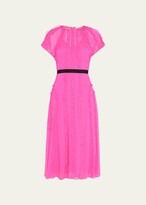 Thumbnail for your product : Jason Wu Collection Lattice Ruffle Crinkle Chiffon Midi Day Dress