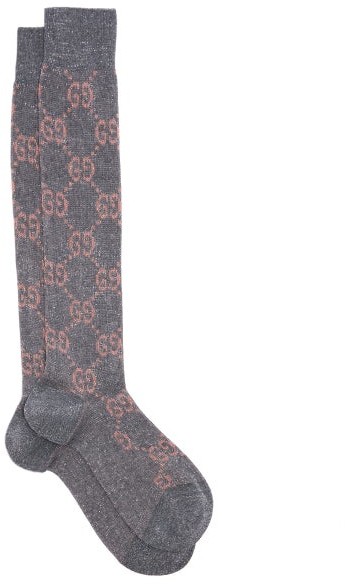 pink and grey gucci socks