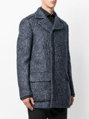 Rochas button and zip coat