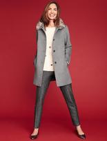 Thumbnail for your product : Talbots Short Faux Fur-Collar Coat-Neutral