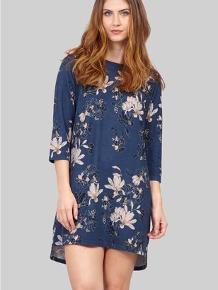 M&Co Izabel London Floral 3/4 Sleeve Tunic Dress