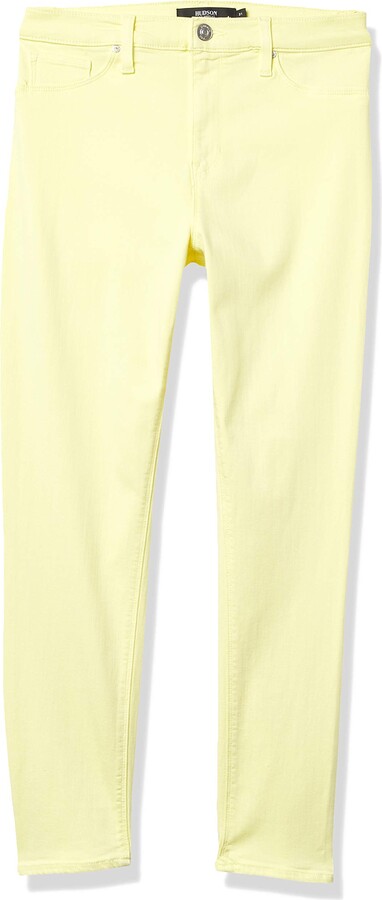 yellow denim pants