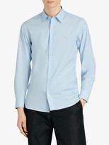 Thumbnail for your product : Burberry Check Cuff Stretch Cotton Poplin Shirt