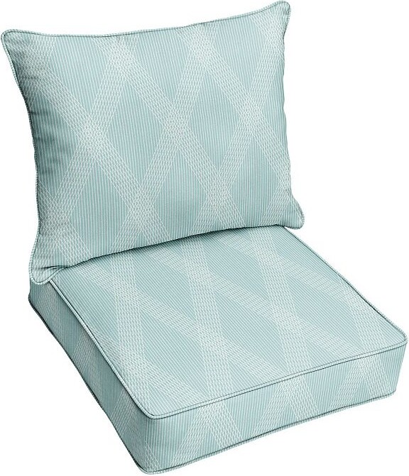 Sorra Home Outdoor/Indoor 27 in. x 29 in. Corded Deep Seating Pillow and Cushion Set