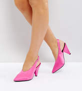 Thumbnail for your product : New Look Wide Fit High Vamp Cone Heel Shoe