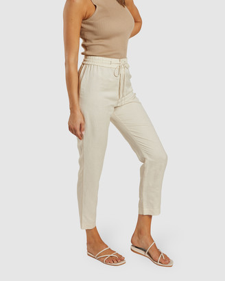 Apero Label - Women's Tapered pants - Jolie Linen Pant - Size One Size, XS at The Iconic