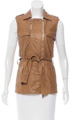 Gucci Leather Belted Vest