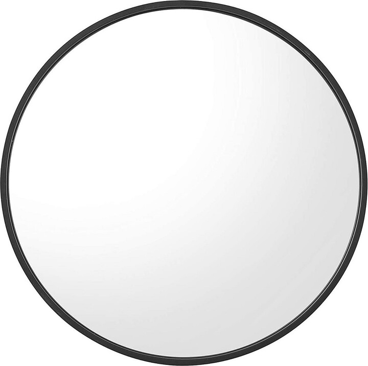 Kinger Home 24inch Black Circle Wall Mirror Round Wall Mirror for Entryways, Washrooms, and