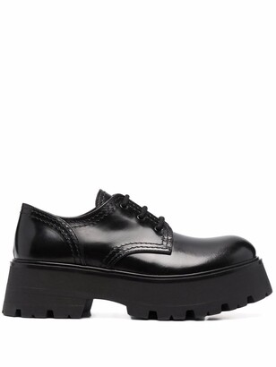 Alexander McQueen patent leather Derby shoes - ShopStyle Oxfords