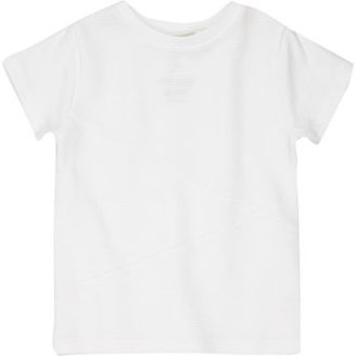 River Island Mini boys white textured t-shirt